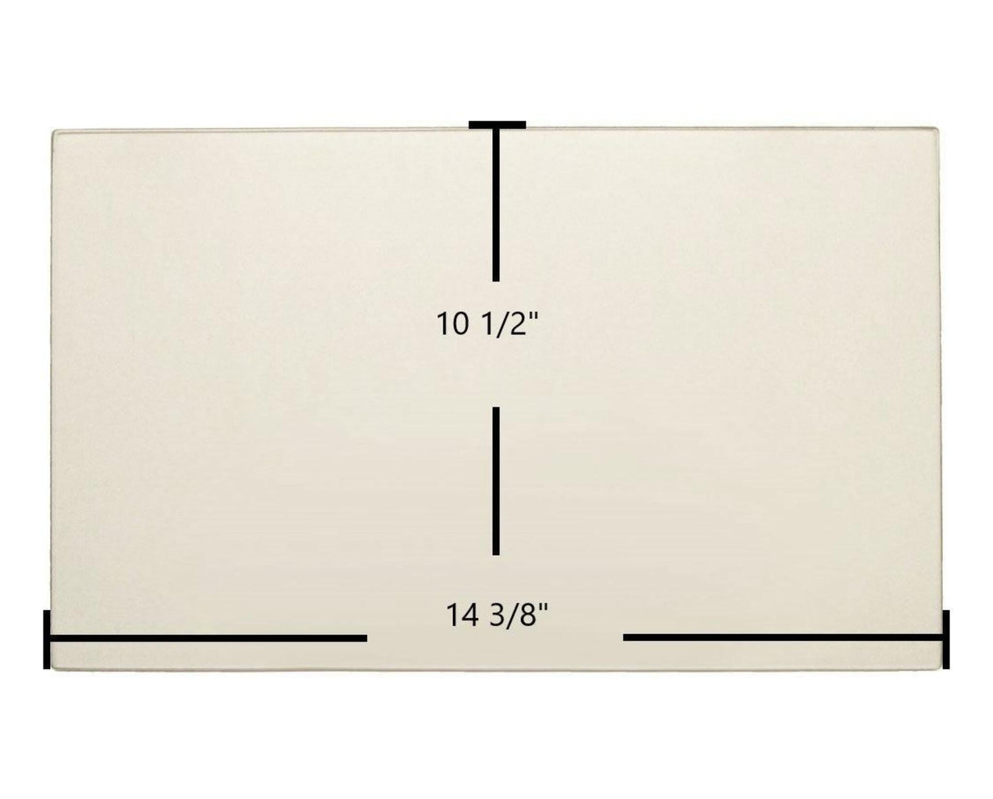 Ceramic Replacement Glass for Fuego Fireplace Model D Ceramic Door Glass - 14 3/8" x 10 1/2"