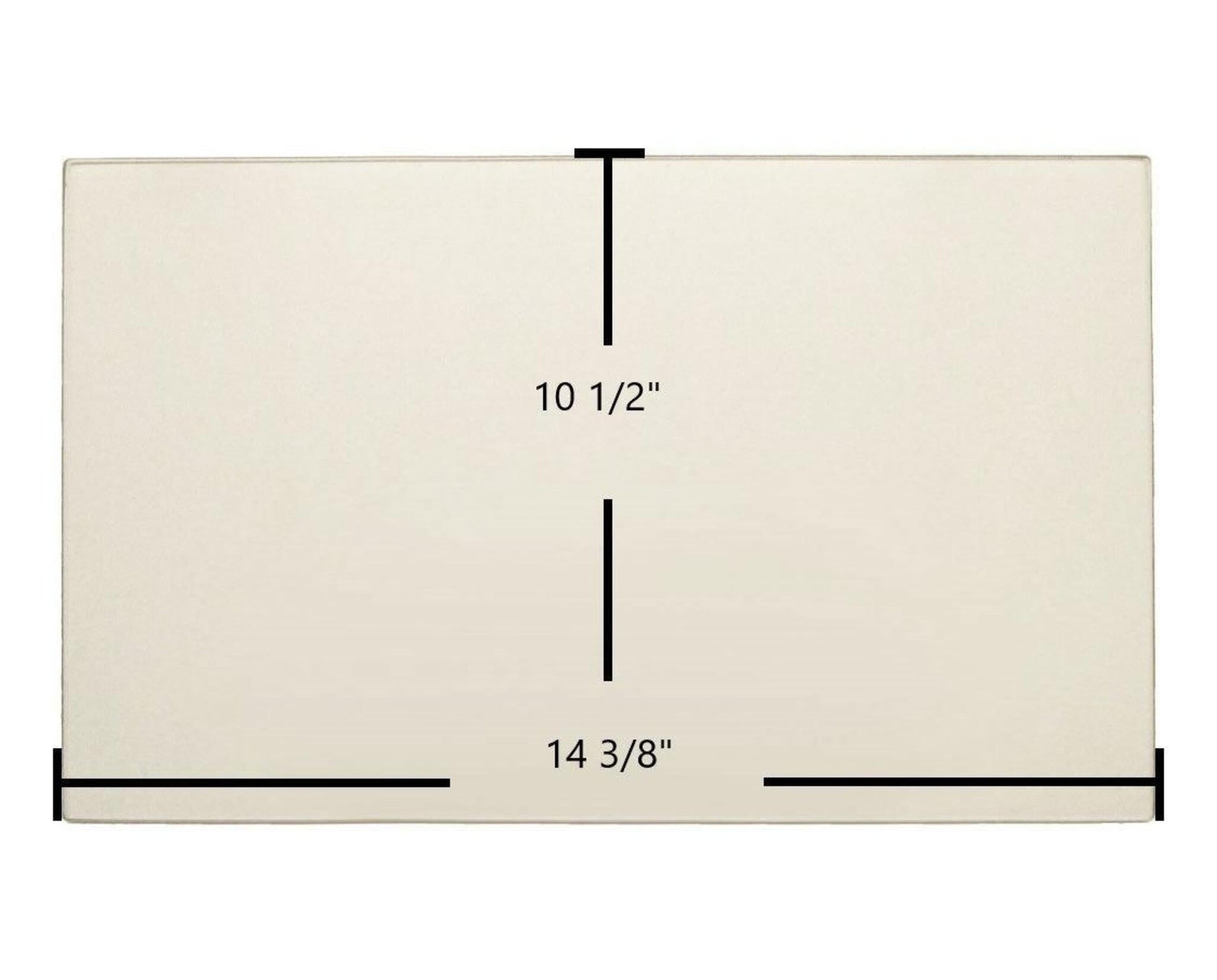 Ceramic Replacement Glass for Fuego Fireplace Model D Ceramic Door Glass - 14 3/8" x 10 1/2"