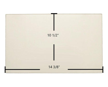Ceramic Replacement Glass for Fuego Fireplace Model D Ceramic Door Glass - 14 3/8" x 10 1/2"