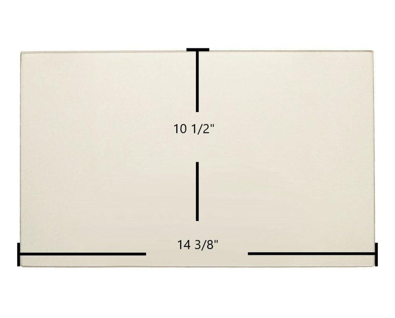 Ceramic Replacement Glass for Fuego Fireplace Model D Ceramic Door Glass - 14 3/8" x 10 1/2"