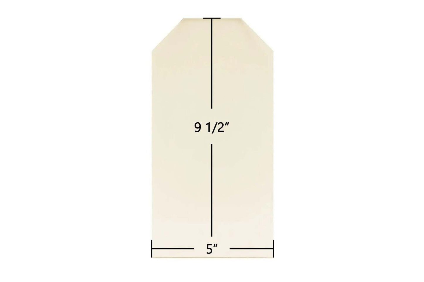 Ceramic Replacement Glass for Garrison 1 Ceramic Glass Panel - 5" x 9 1/2" Archtop