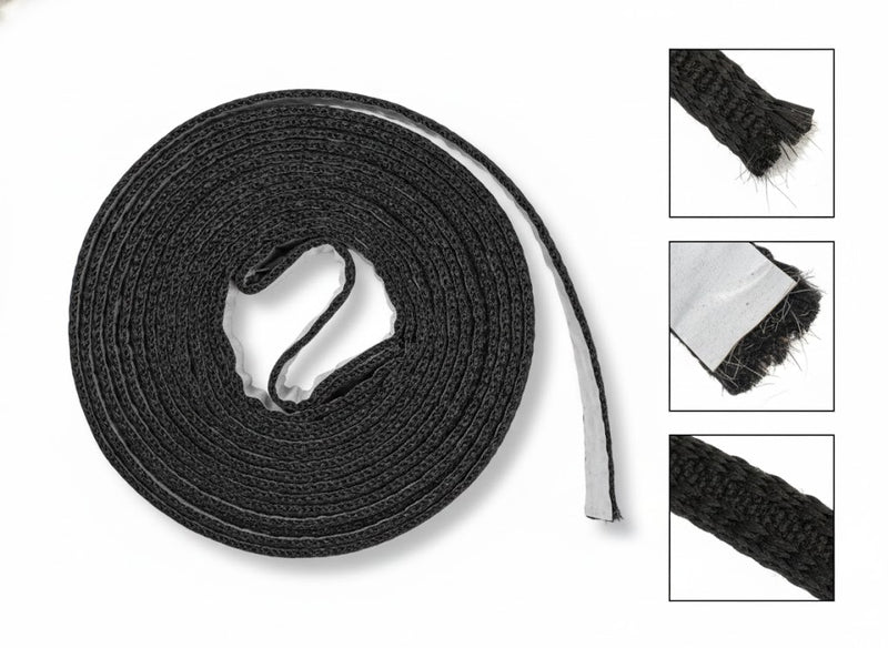 Flat Tape Gasket for Wood Stove Glass –  High-Temperature Ceramic (Pyroceram) - 3/4" Wide