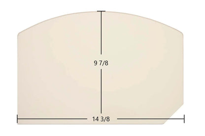 Ceramic Replacement Glass for Gibraltar Single Door Archtop Ceramic Glass Panel - 14 3/8" x 9 7/8" Archtop