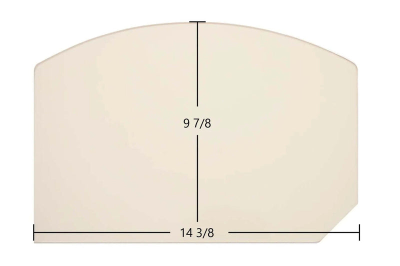 Ceramic Replacement Glass for Gibraltar Single Door Archtop Ceramic Glass Panel - 14 3/8" x 9 7/8" Archtop