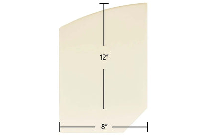 Ceramic Replacement Glass for Glacier Bay Ceramic Glass Panel - 12" x 8" Archtop