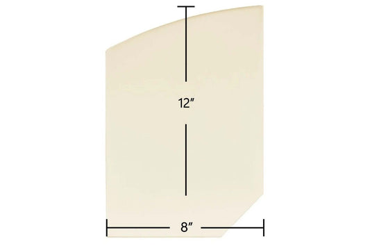Ceramic Replacement Glass for Glacier Bay Ceramic Glass Panel - 12" x 8" Archtop