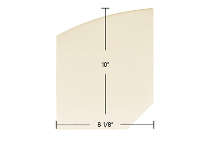 Ceramic Replacement Glass for Glacier Bay Ceramic Glass Panel - 10" x 8 1/8" Archtop