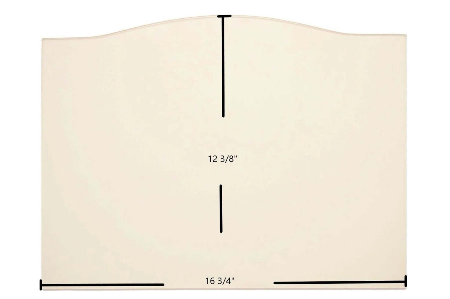 Ceramic Replacement Glass for Harman 300I, TL2.0, TL2.6, TL300, Super Magnum Stoker Ceramic Glass Panel (16 3/4" x 12 3/8") - 16 3/4" x 12 3/8" Archtop