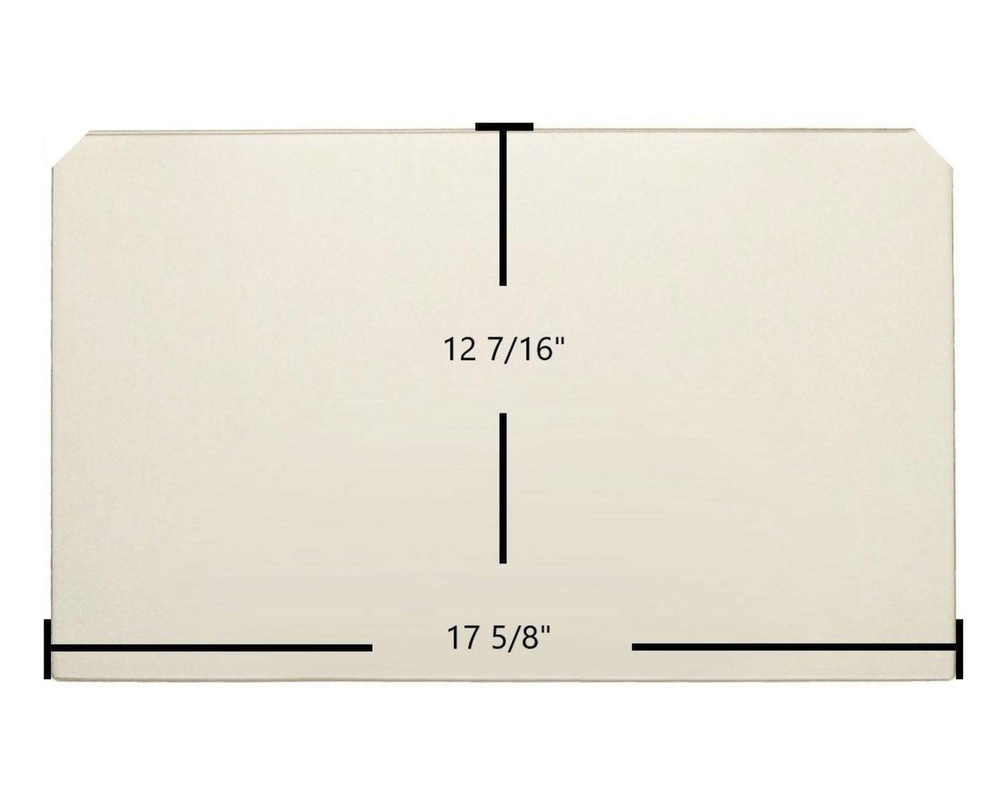 Ceramic Replacement Glass for Harman Exception TL200, TLC 2000 Ceramic Glass Panel (17 5/8" x 12 7/16") - 17 5/8" x 12 7/16"