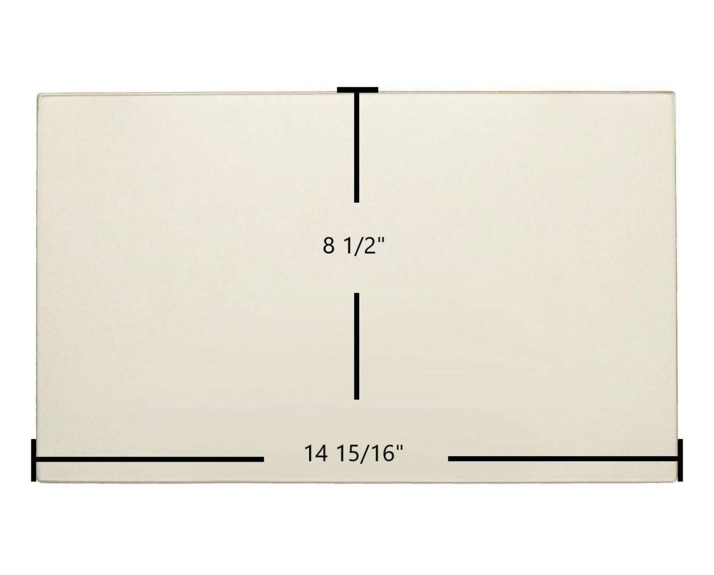 Ceramic Replacement Glass for Harman Magnum Stoker, Magnifier Elite, Mark II, Mark III Ceramic Glass Panel (14 15/16" x 8 1/2") - 14 15/16" x 8 1/2"