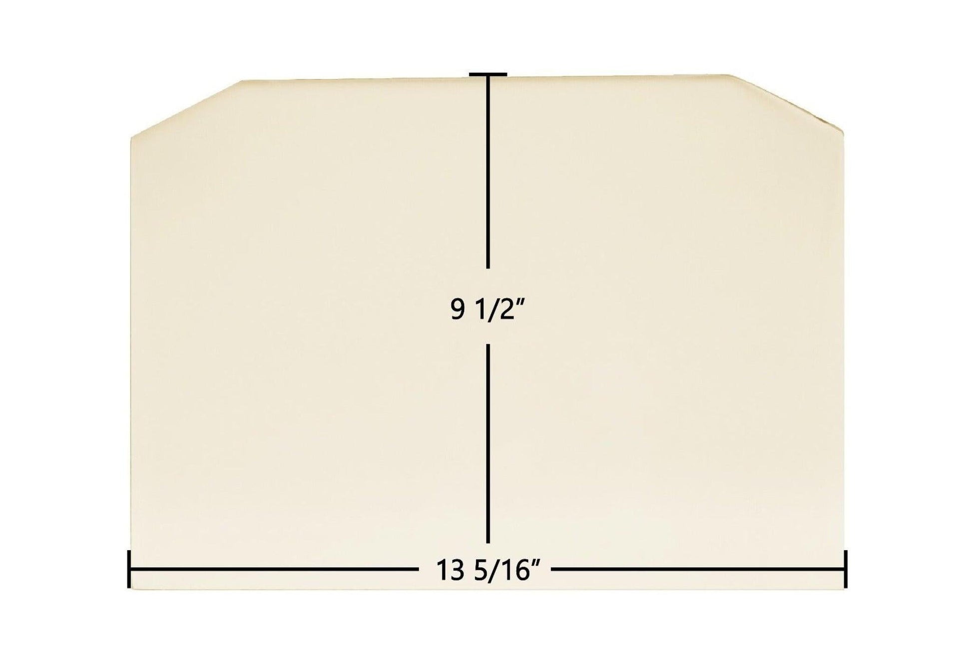 Ceramic Replacement Glass for Harman P38, P43, PC45, P61A Ceramic Glass Panel - 13 5/16" x 9 1/2" Archtop