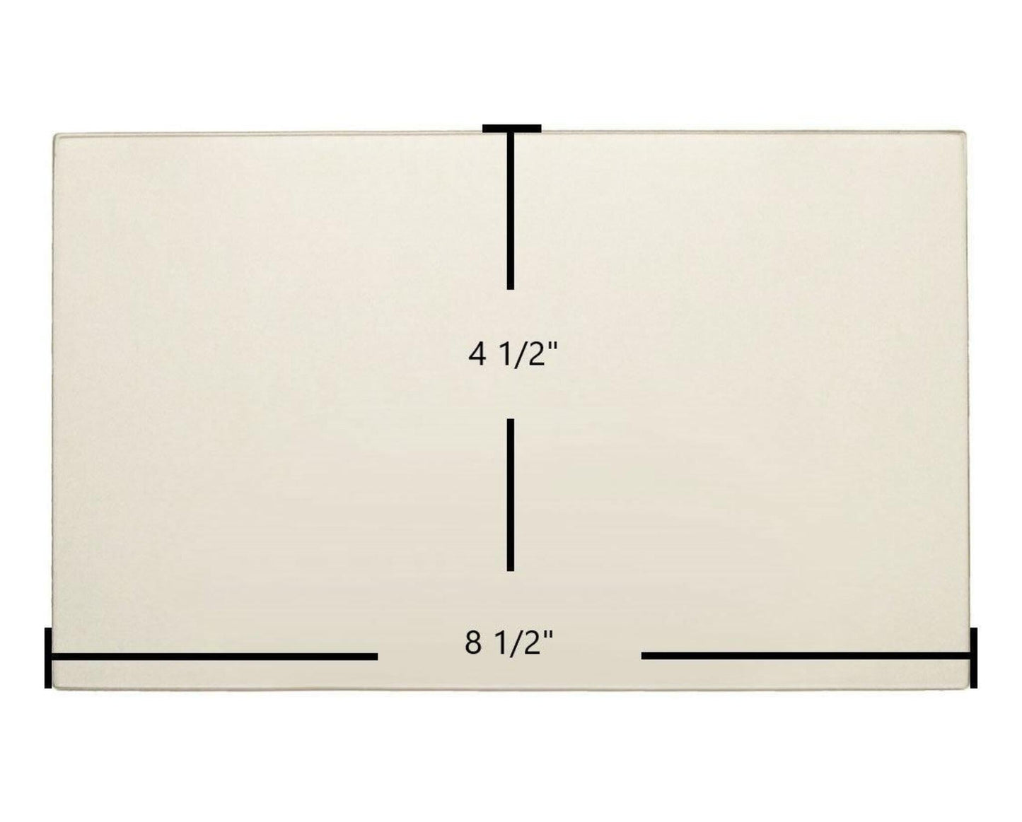 Ceramic Replacement Glass for Harman Triple Frame, Magnafire Elite, Mark II, Mark III, SF-150, SF-250 Glass - 8 1/2" x 4 1/2"