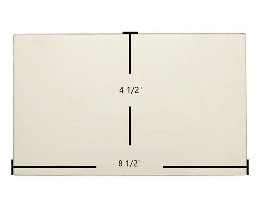 Ceramic Replacement Glass for Harman Triple Frame, Magnafire Elite, Mark II, Mark III, SF-150, SF-250 Glass - 8 1/2" x 4 1/2"