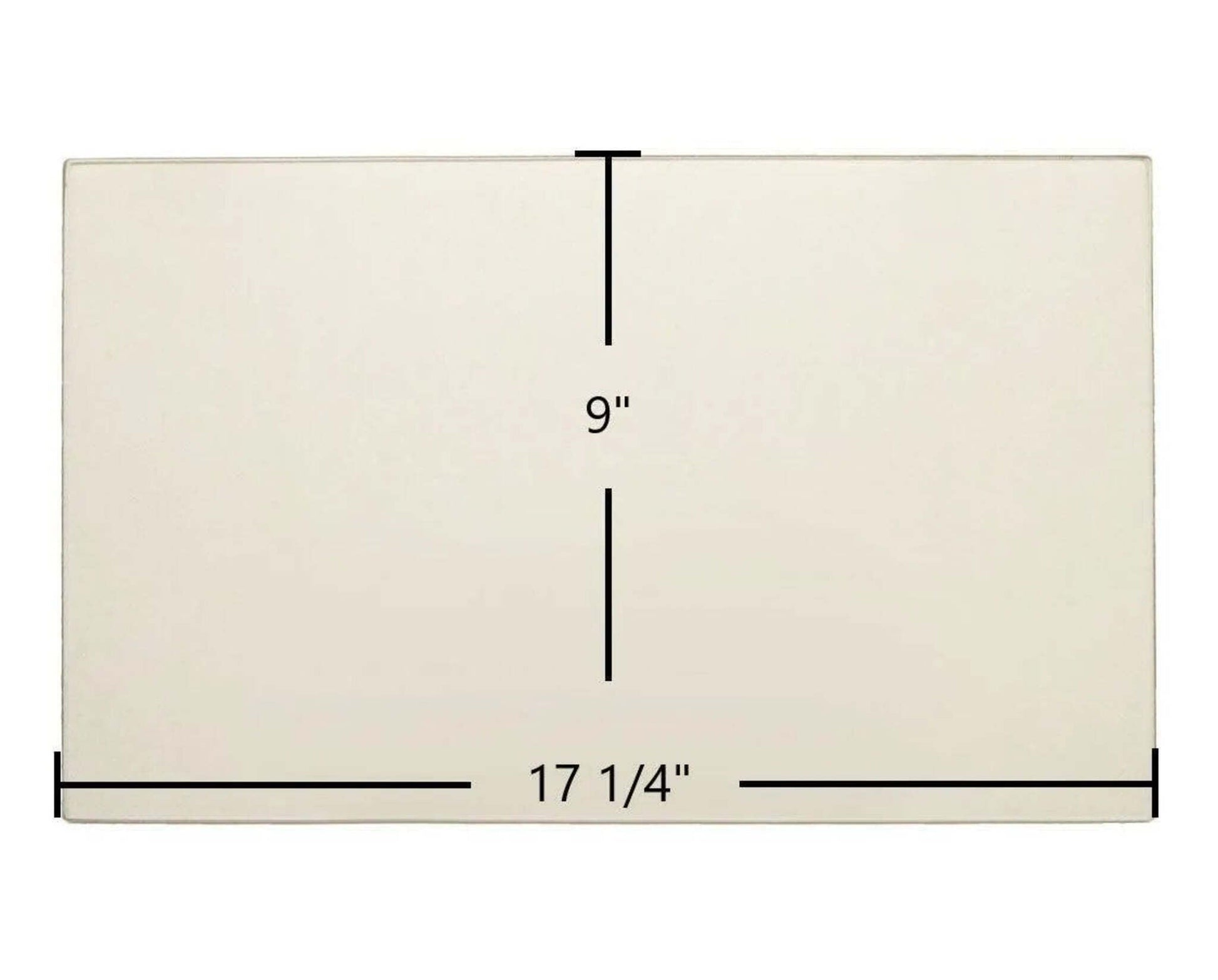 Ceramic Replacement Glass for Haughs S18XE Ceramic Glass Panel (17 1/4" x 9") | High-Temp Replacement Firebox Window | Part #S19161 - 17 1/4" x 9"
