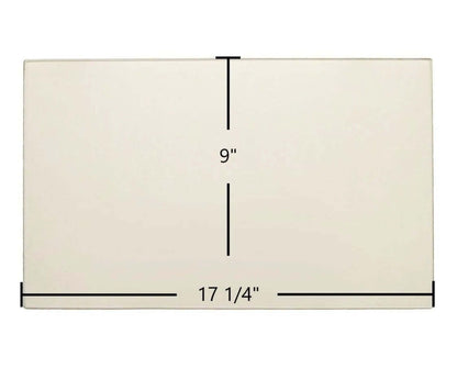 Ceramic Replacement Glass for Haughs S18XE Ceramic Glass Panel (17 1/4" x 9") | High-Temp Replacement Firebox Window | Part #S19161 - 17 1/4" x 9"