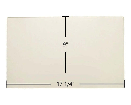 Ceramic Replacement Glass for Haughs S18XE Ceramic Glass Panel (17 1/4" x 9") | High-Temp Replacement Firebox Window | Part #S19161 - 17 1/4" x 9"