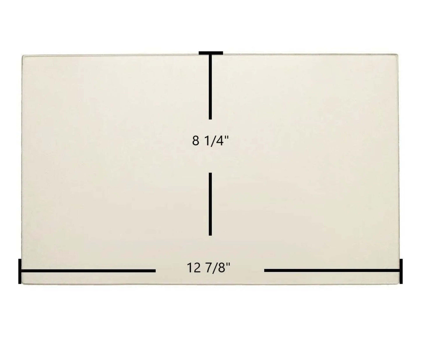 Ceramic Replacement Glass for Haughs S244, S245, 24XE Ceramic Glass Panel (12 7/8" x 8 1/4") | High-Temp Pyro-Ceramic Replacement | Part #SE63000 - 12 7/8" x 8 1/4"