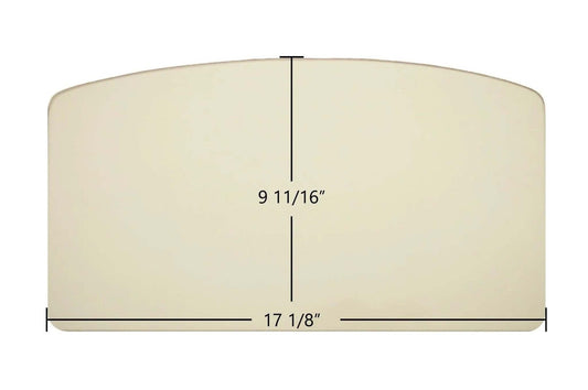Ceramic Replacement Glass for Haughs S27XE Ceramic Glass Panel (17 1/8" x 9 11/16") | Archtop Firebox Replacement | Part #S27XE - 17 1/8" x 9 11/16" Archtop