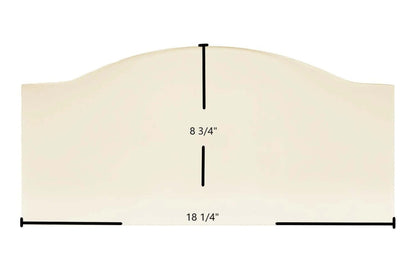 Ceramic Replacement Glass for Hawke Large Single Door Ceramic Glass Panel (18 1/4" x 8 3/4") | Arched Top | High-Heat Replacement | Part #Hawke-LG - 18 1/4" x 8 3/4" Arched