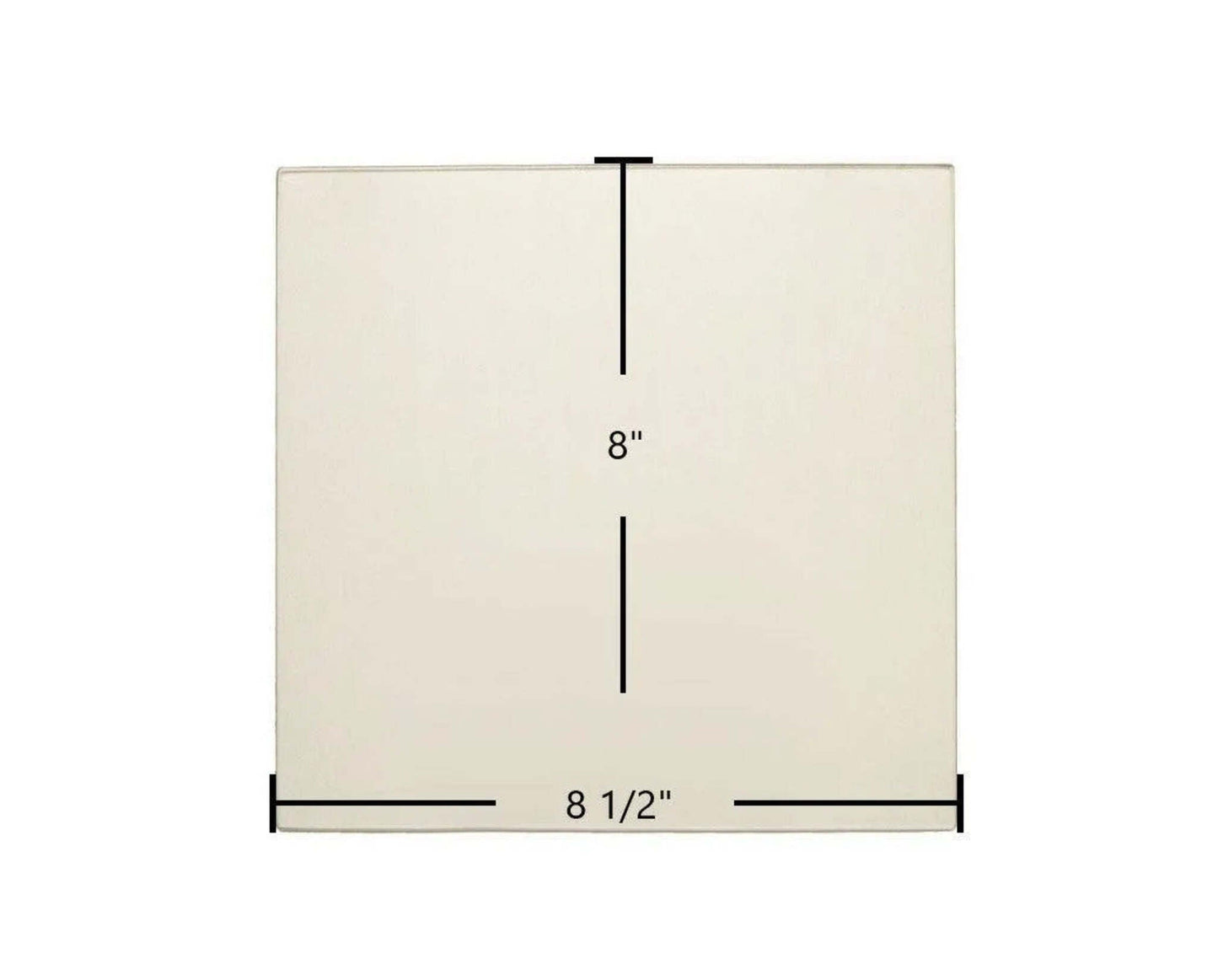 Ceramic Replacement Glass for Hawke Single Door Ceramic Glass Panel (8 1/2" x 8") | OEM High-Temp Replacement | Part #7HSSD - 8 1/2" x 8"