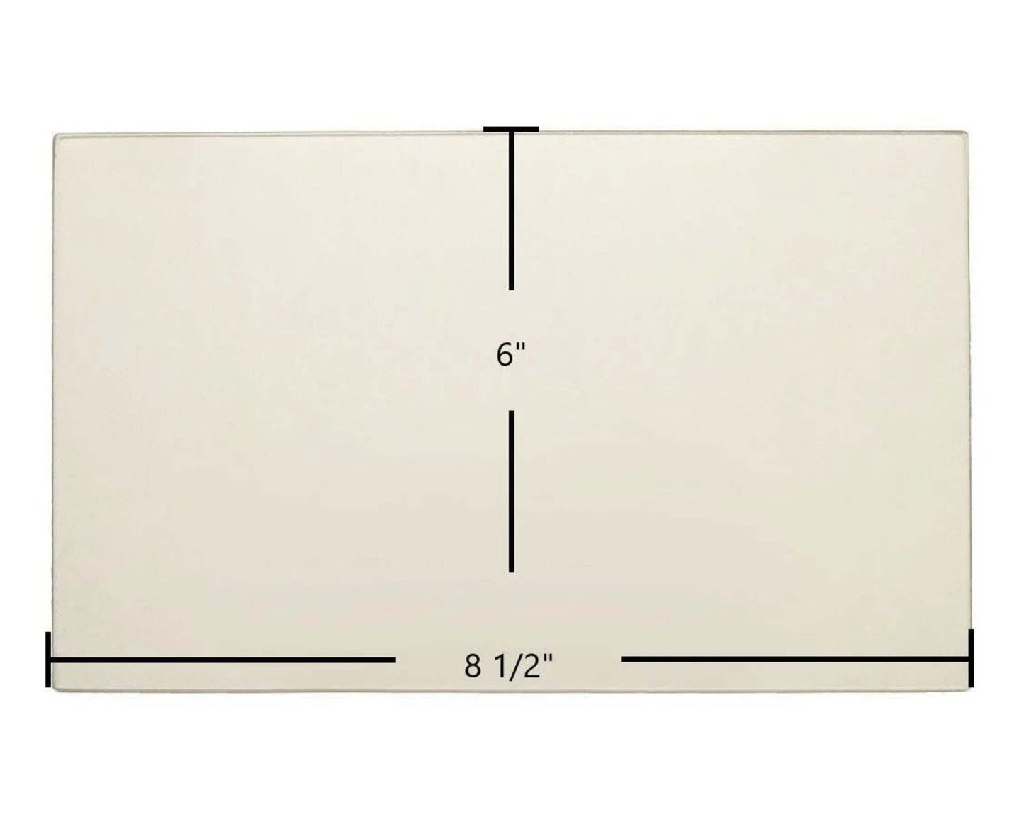 Ceramic Replacement Glass for Hawke Small Double Door Ceramic Glass Panel (8 1/2" x 6") | High-Temperature Replacement | Part #Hawke-SMDD - 8 1/2" x 6"