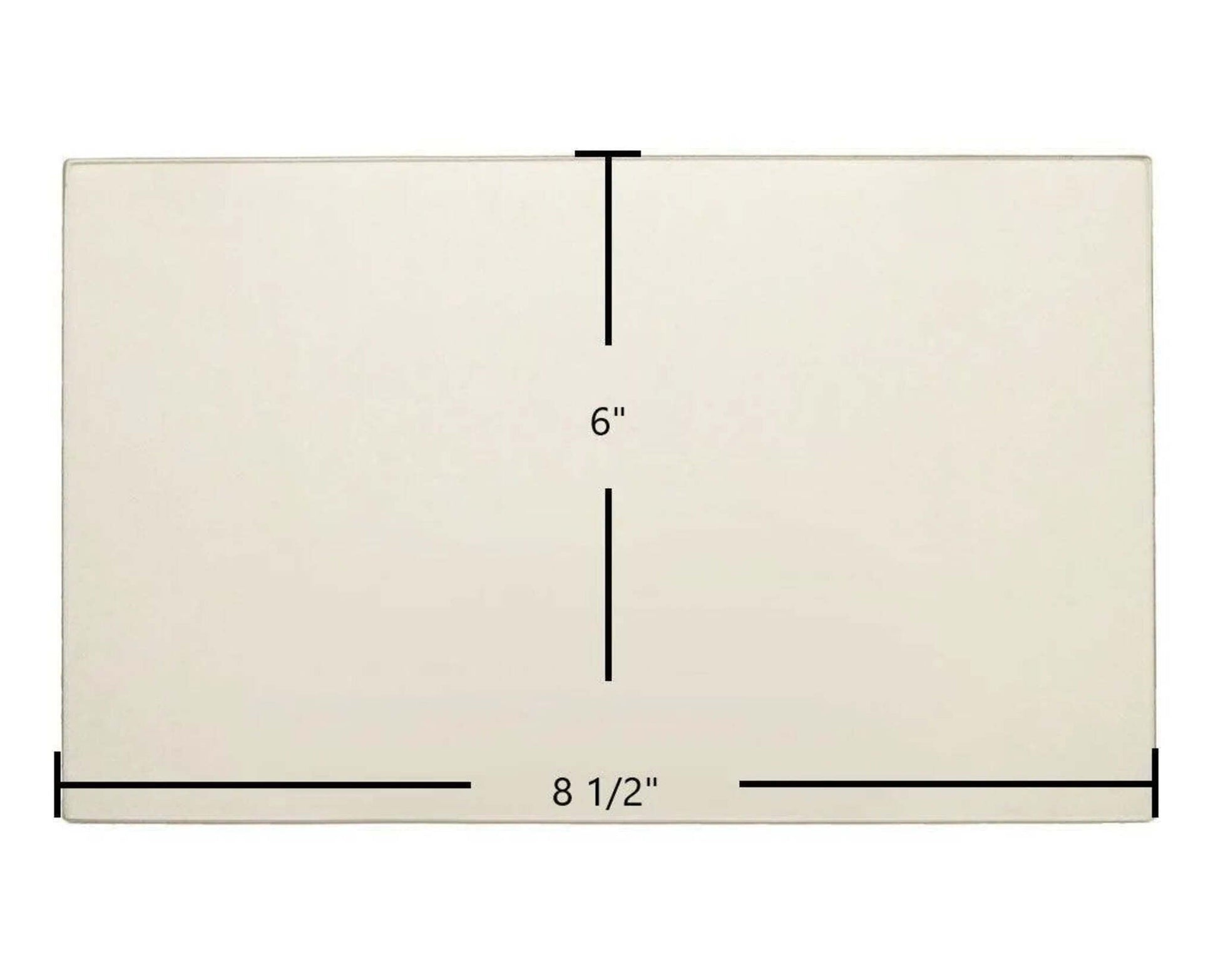 Ceramic Replacement Glass for Hawke Small Double Door Ceramic Glass Panel (8 1/2" x 6") | High-Temperature Replacement | Part #Hawke-SMDD - 8 1/2" x 6"