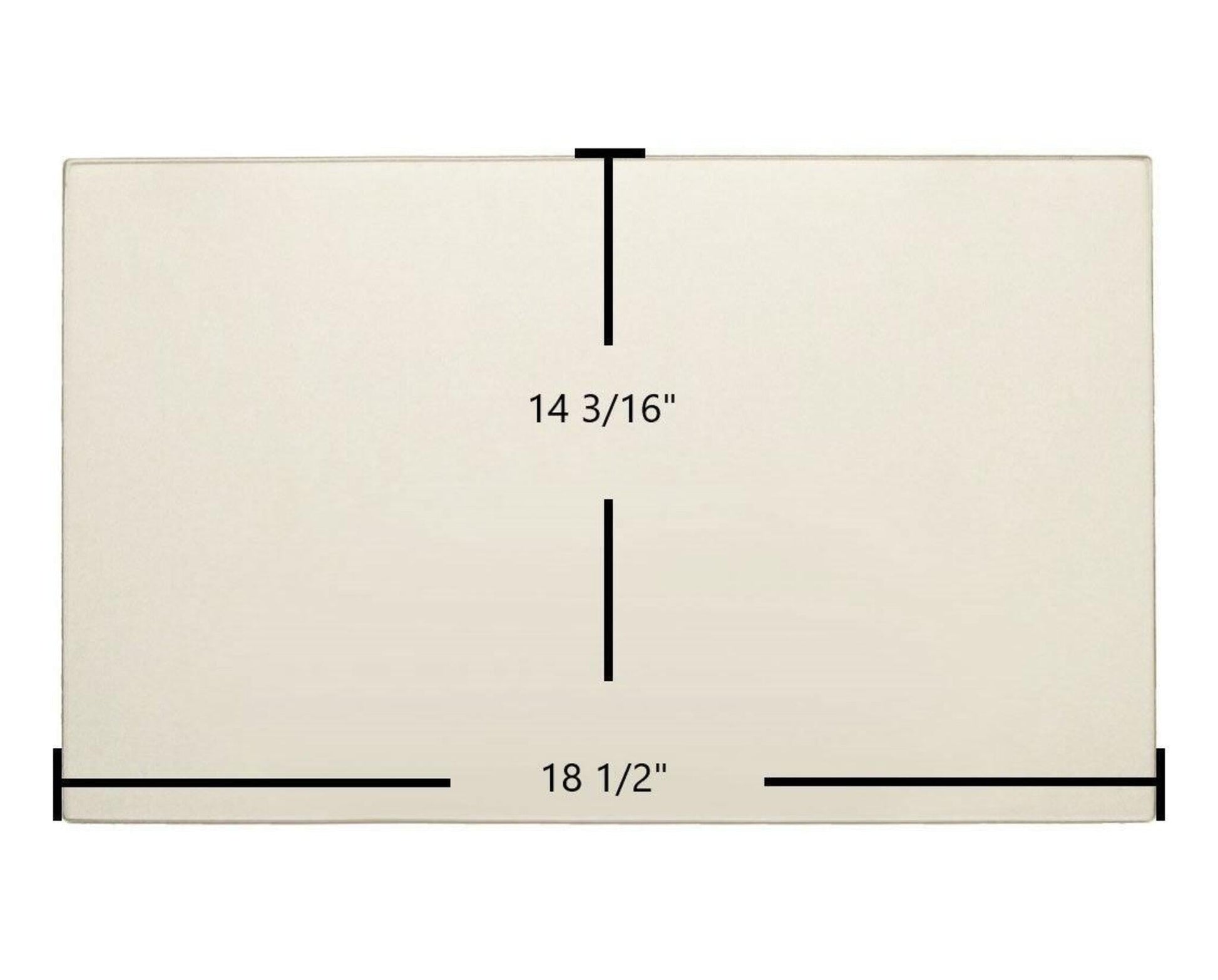 Ceramic Replacement Glass for Hearthstone Champlain DV 8302 Ceramic Glass Panel - 18 1/2" x 14 3/16"