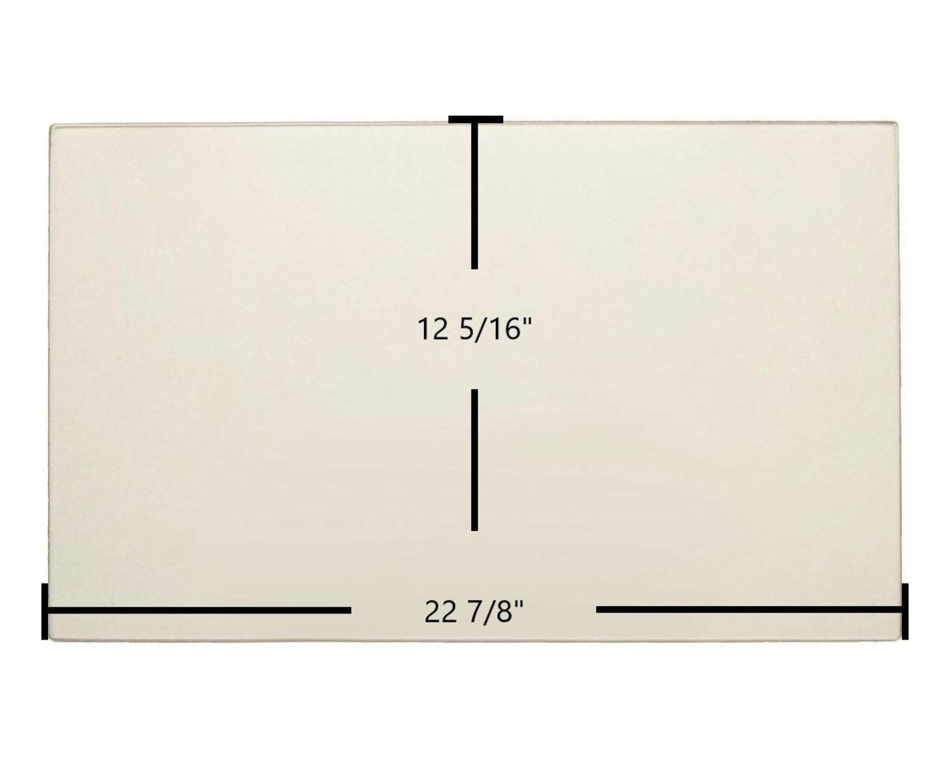 Ceramic Replacement Glass for Hearthstone Clydesdale 8490 & 8491 Ceramic Glass Panel - 22 7/8" x 12 5/16"