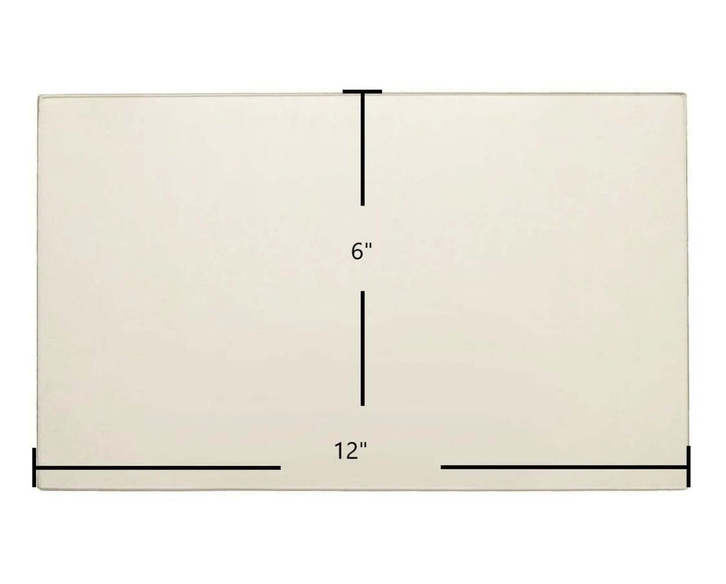 Ceramic Replacement Glass for Hearthstone H-I Ceramic Glass Panel - 12" x 6"