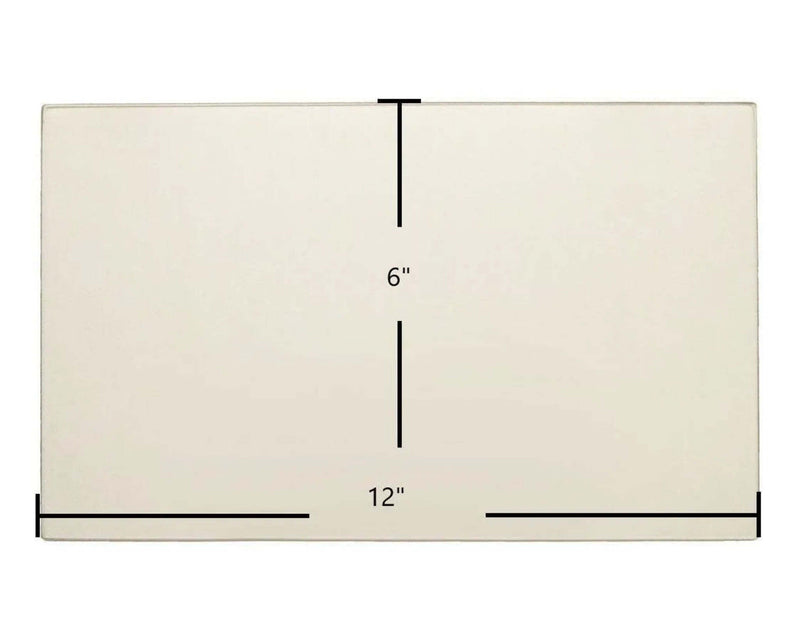 Ceramic Replacement Glass for Hearthstone H-I Ceramic Glass Panel - 12" x 6"