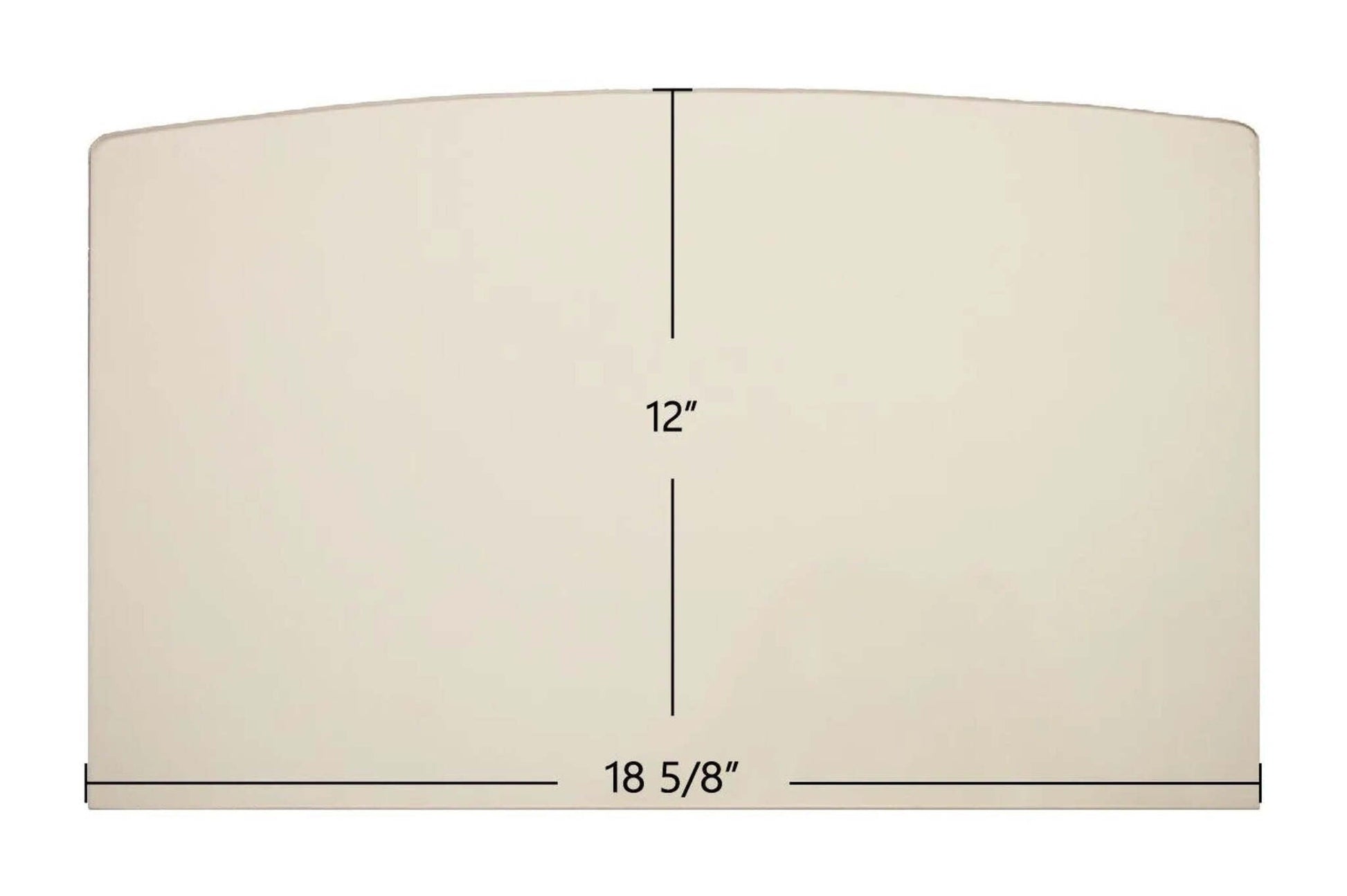 Ceramic Replacement Glass for Hearthstone Manchester 8360, 8361 & 8362 Archtop Ceramic Glass Panel - 18 5/8" x 12" Archtop