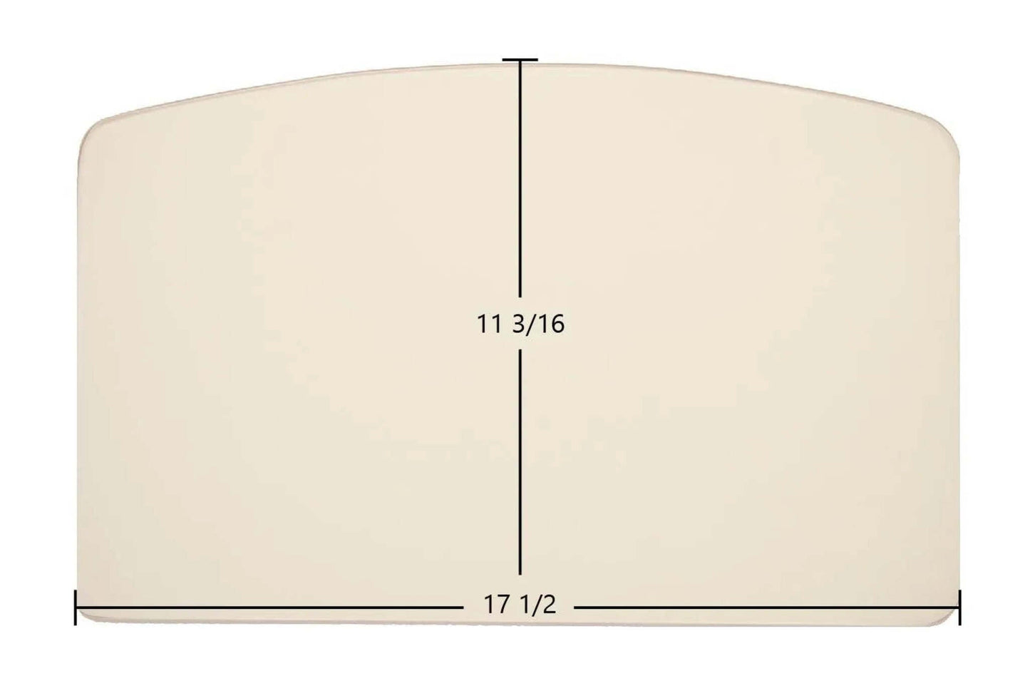 Ceramic Replacement Glass for Hearthstone Shelburne 8370 & 8371 Archtop Ceramic Glass Panel - 17 1/2" x 11 3/16" Archtop