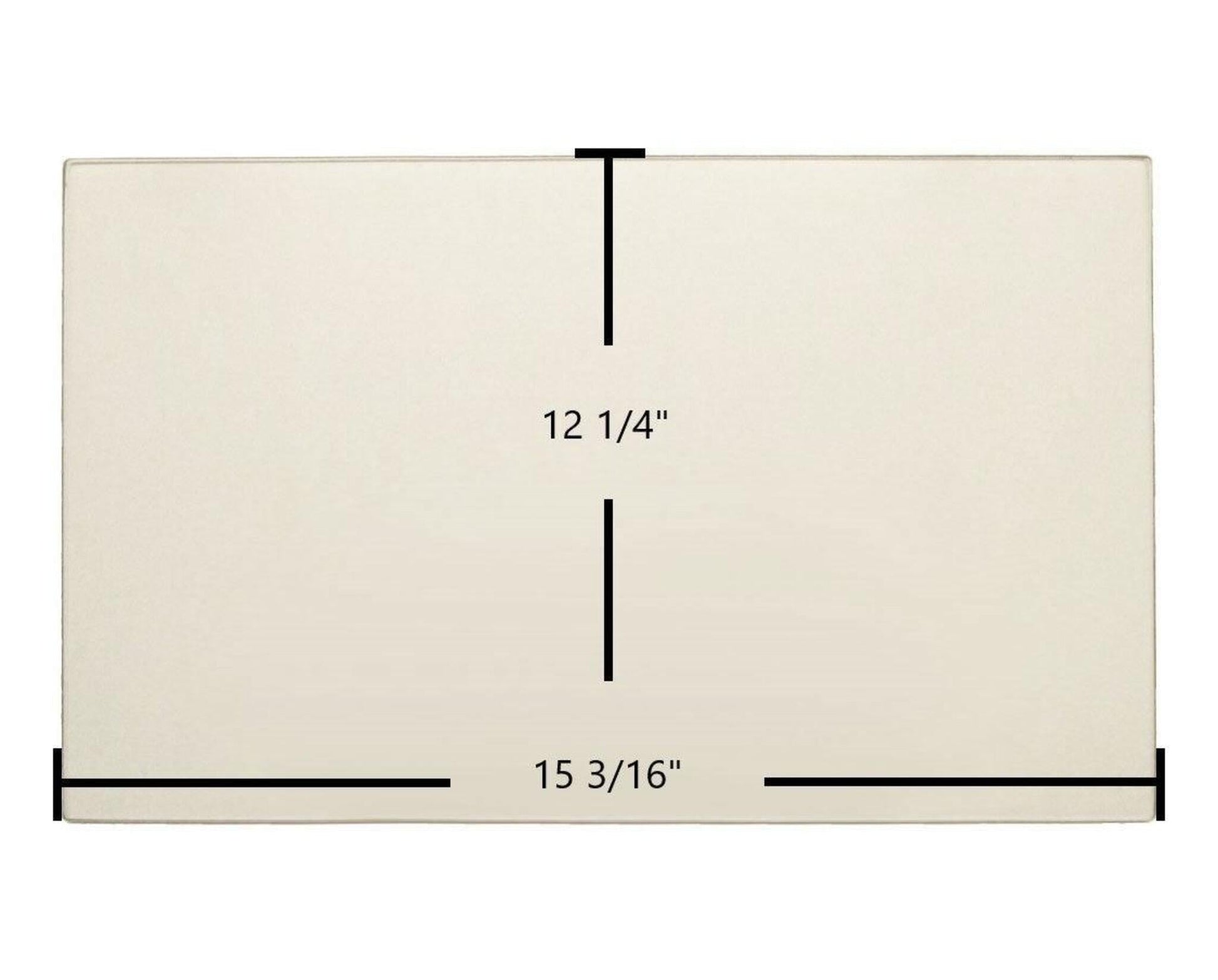 Ceramic Replacement Glass for Hearthstone Stowe DV 8320 Ceramic Glass Panel - 15 3/16" x 12 1/4"