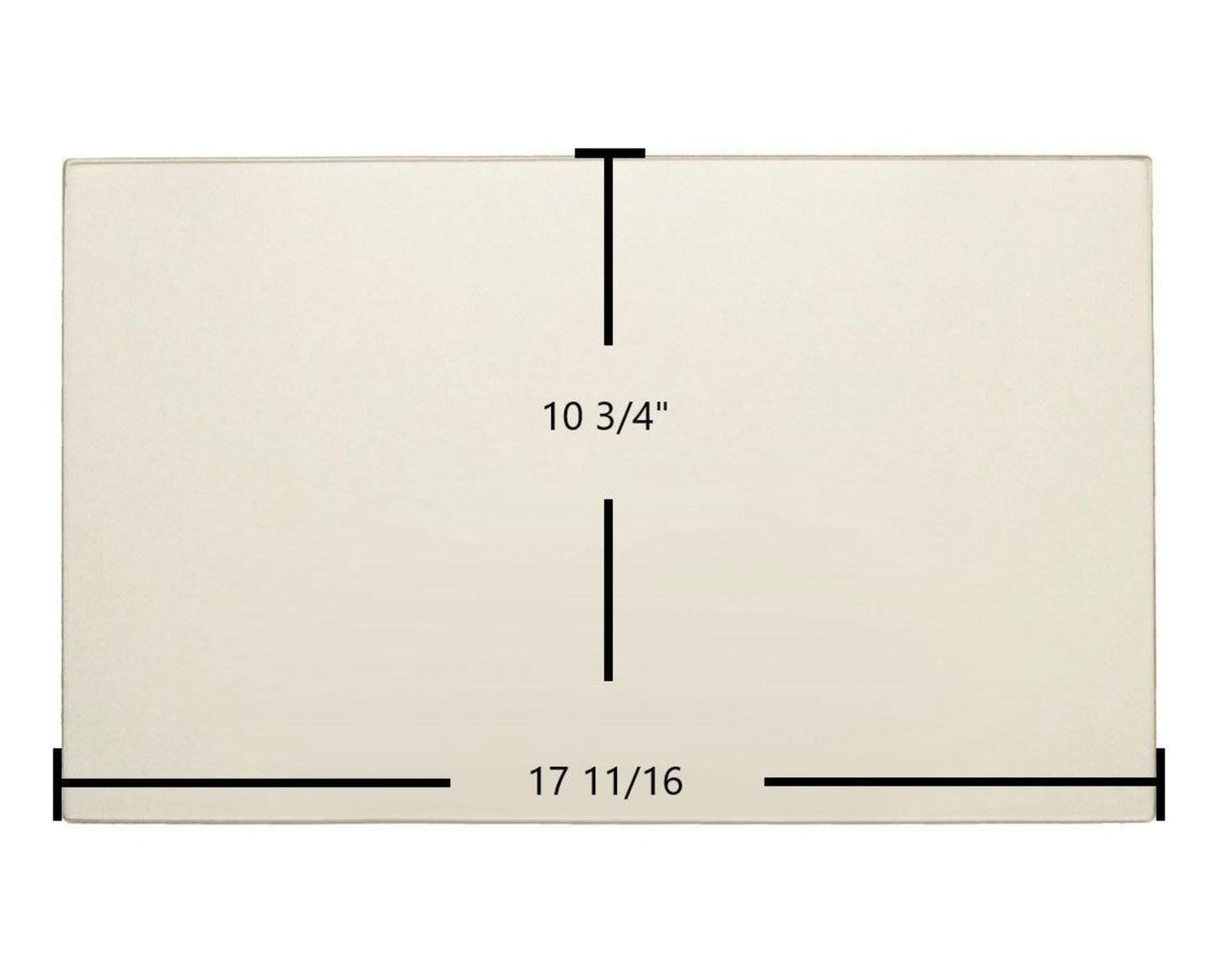 Ceramic Replacement Glass for Hearthstone Tudor DV 8120 Ceramic Glass Panel - 17 11/16" x 10 3/4"
