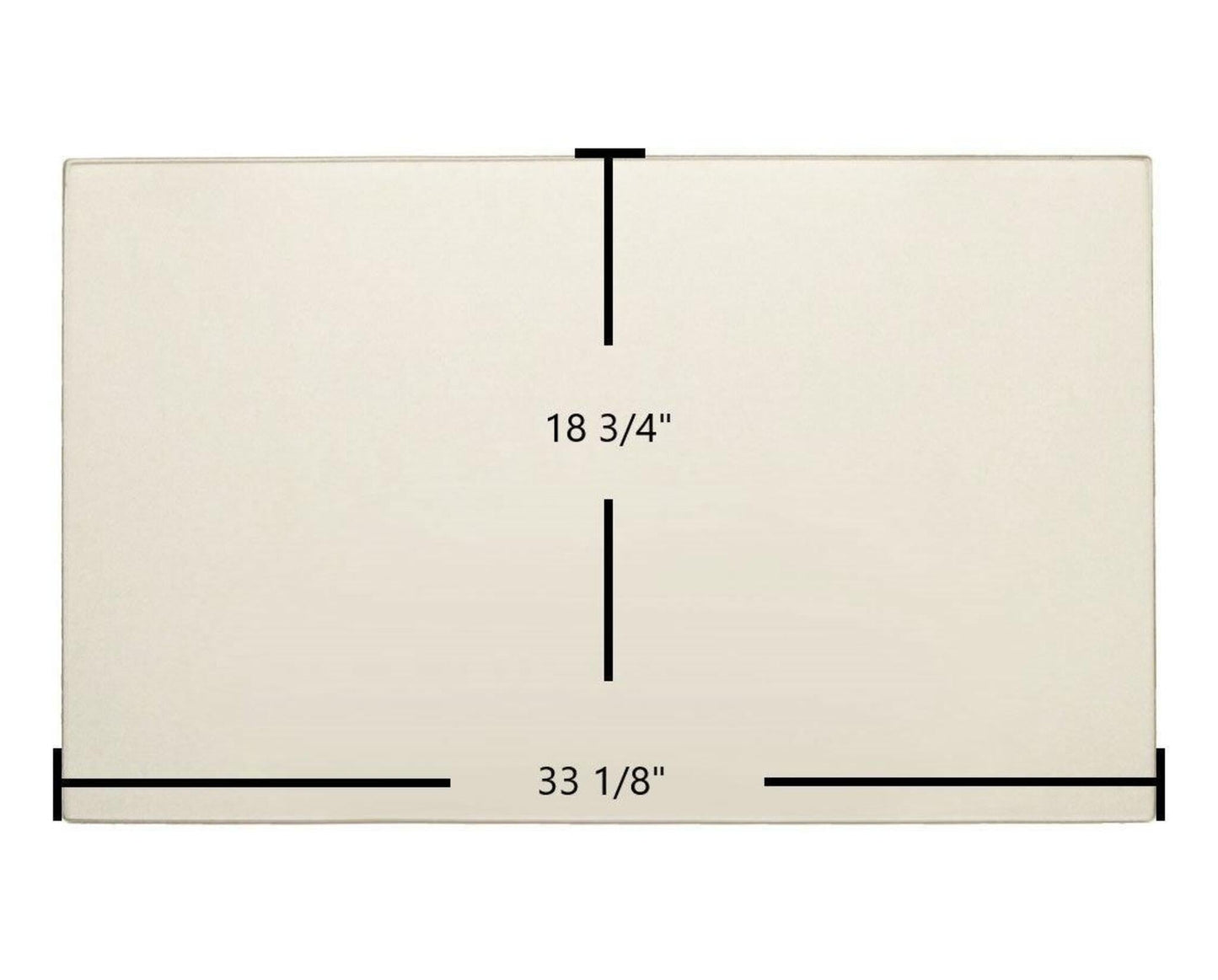 Ceramic Replacement Glass for Hearthstone Windsor Bay Center Ceramic Glass Panel - 33 1/8" x 18 3/4"
