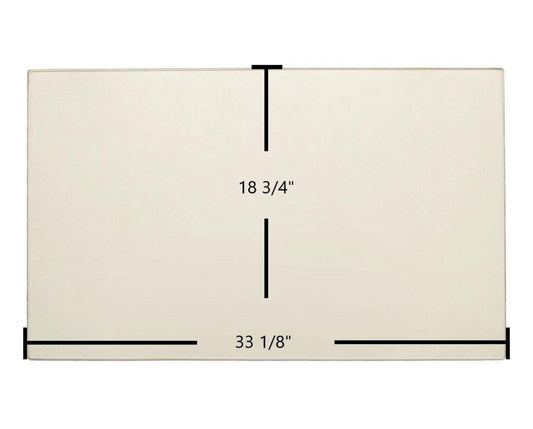 Ceramic Replacement Glass for Hearthstone Windsor Bay Center Ceramic Glass Panel - 33 1/8" x 18 3/4"
