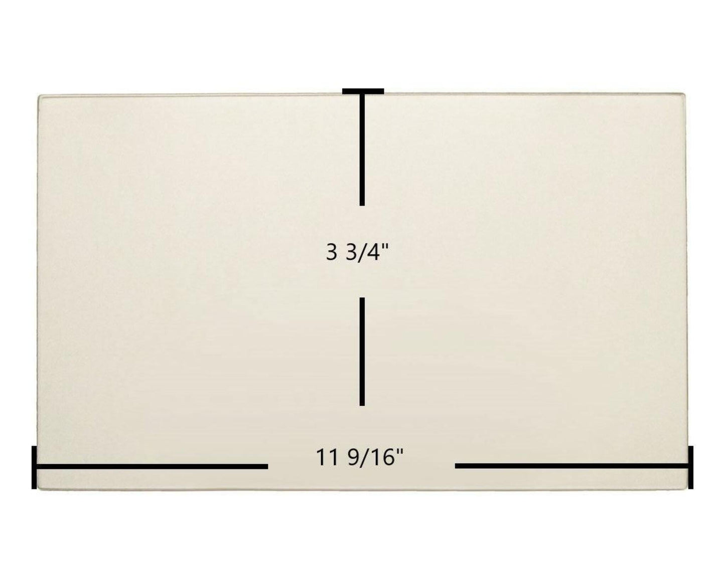 Ceramic Replacement Glass for Hearthstone Windsor Bay Side Ceramic Glass Panel - 11 9/16" x 3 3/4"