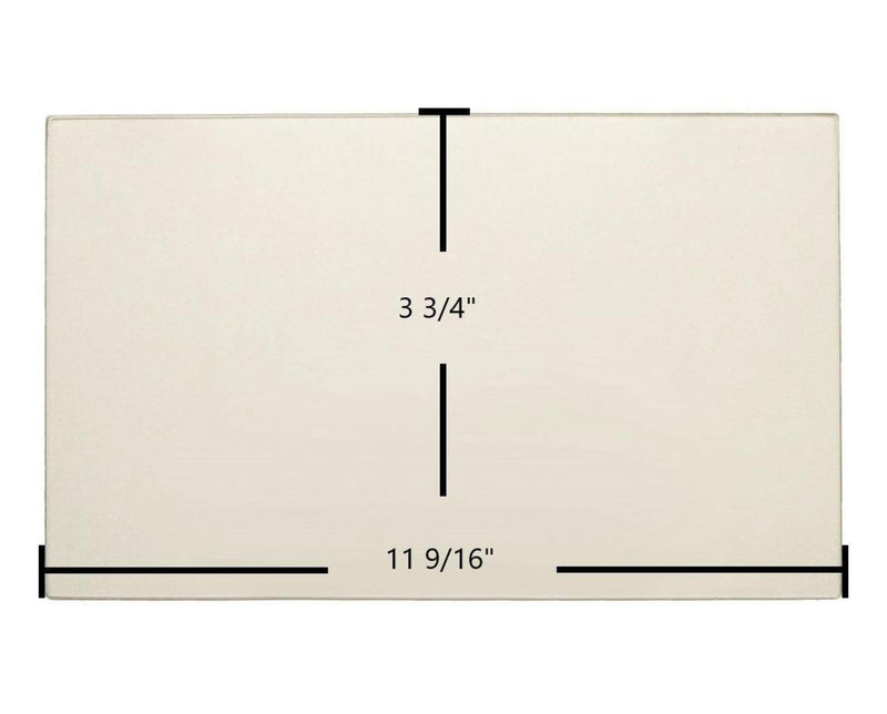 Ceramic Replacement Glass for Hearthstone Windsor Bay Side Ceramic Glass Panel - 11 9/16" x 3 3/4"