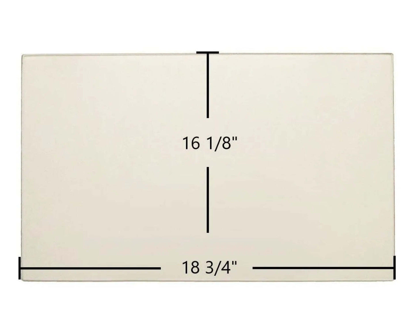 Ceramic Replacement Glass for Heatec Brookfield DV Ceramic Glass Panel - 18 3/4" x 16 1/8"