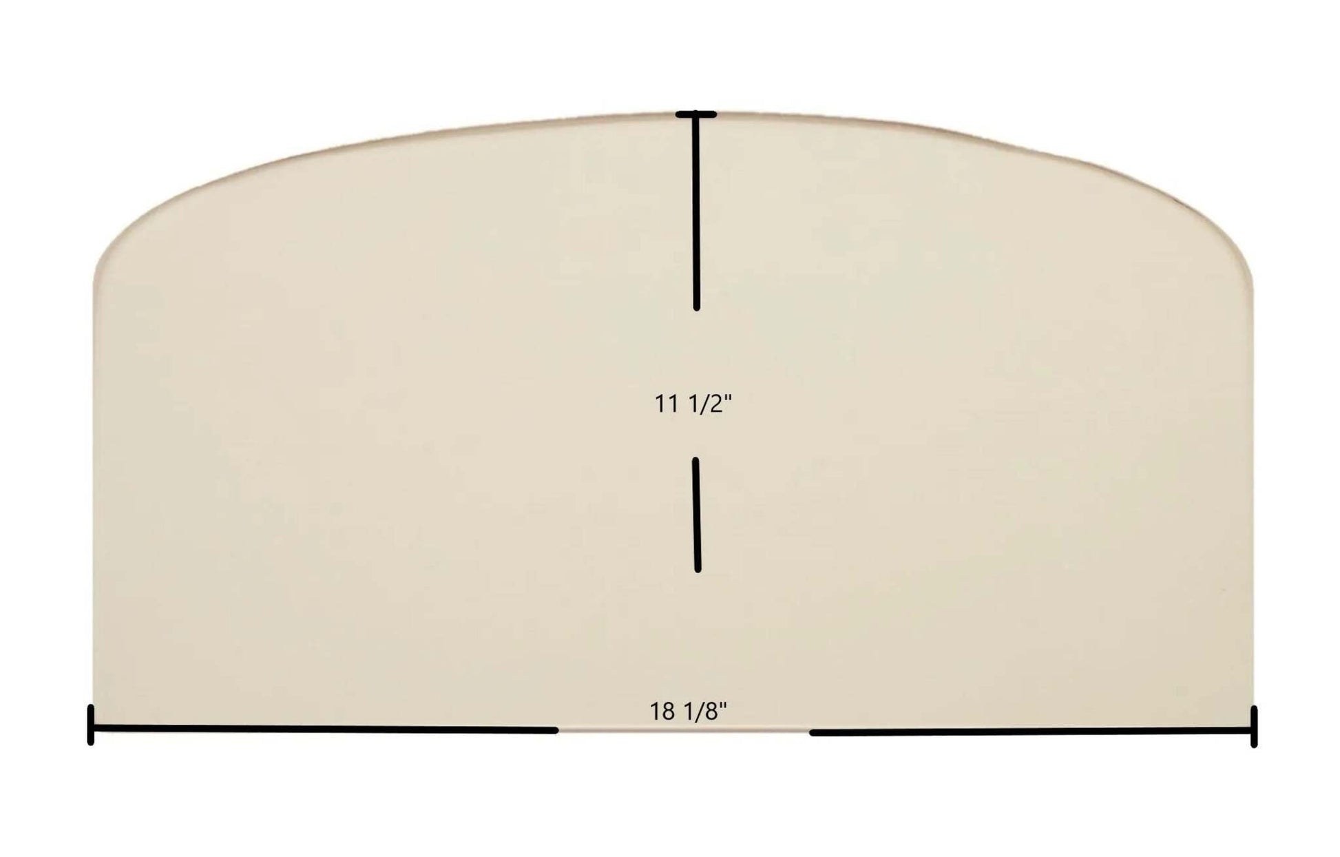 Ceramic Replacement Glass for Hi-Flame Glofire 737 Ceramic Glass Panel - 18 1/8" x 11 1/2"