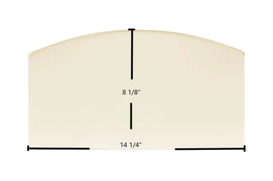 Ceramic Replacement Glass for Hi-Flame HF-517UB Pony Ceramic Glass Panel - 14 1/4" x 8 1/8"