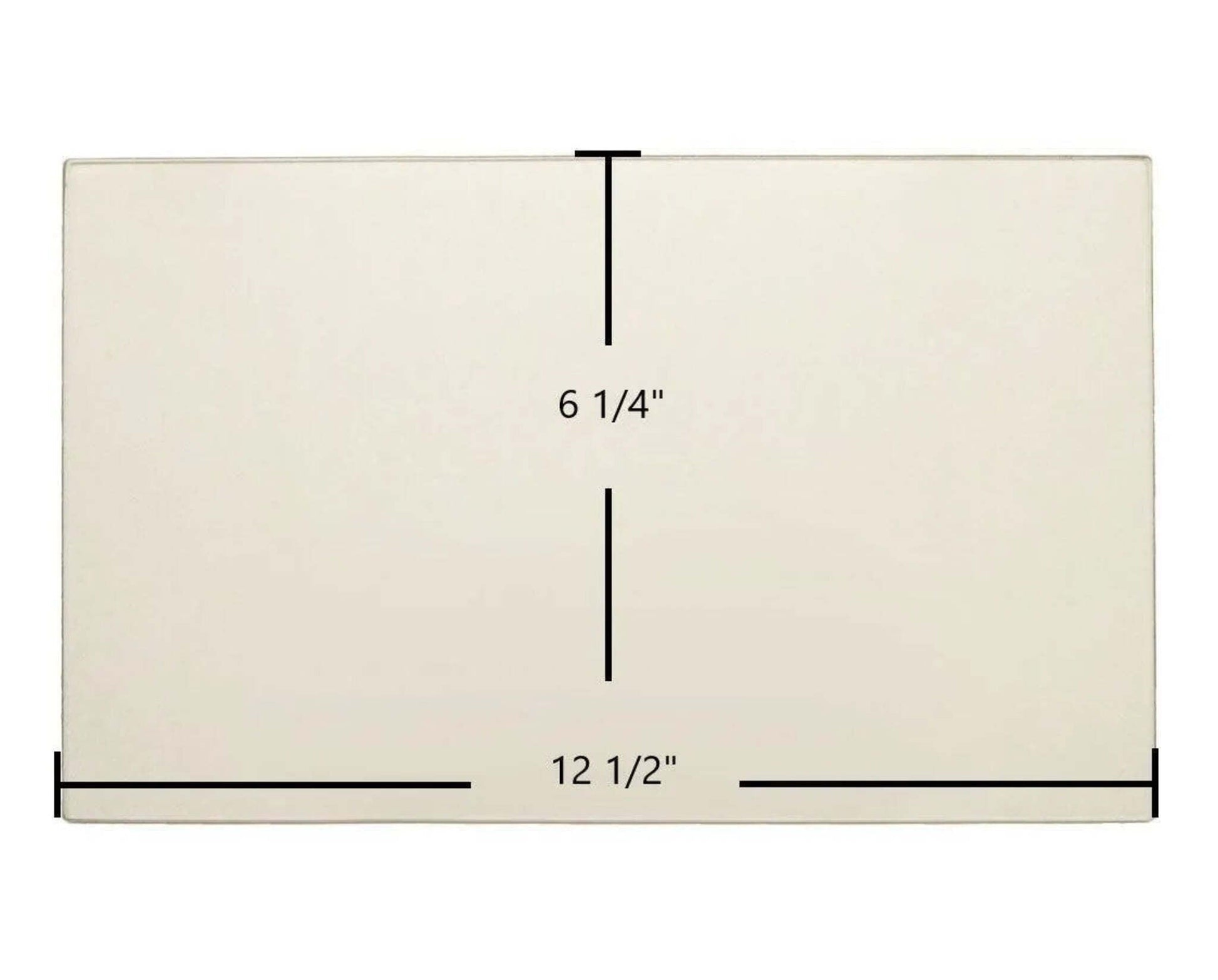 Ceramic Replacement Glass for Hitzer EZ Insert Ceramic Glass Panel - 12 1/2" x 6 1/4"