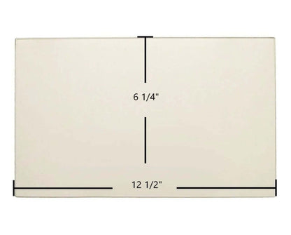 Ceramic Replacement Glass for Hitzer EZ Insert Ceramic Glass Panel - 12 1/2" x 6 1/4"