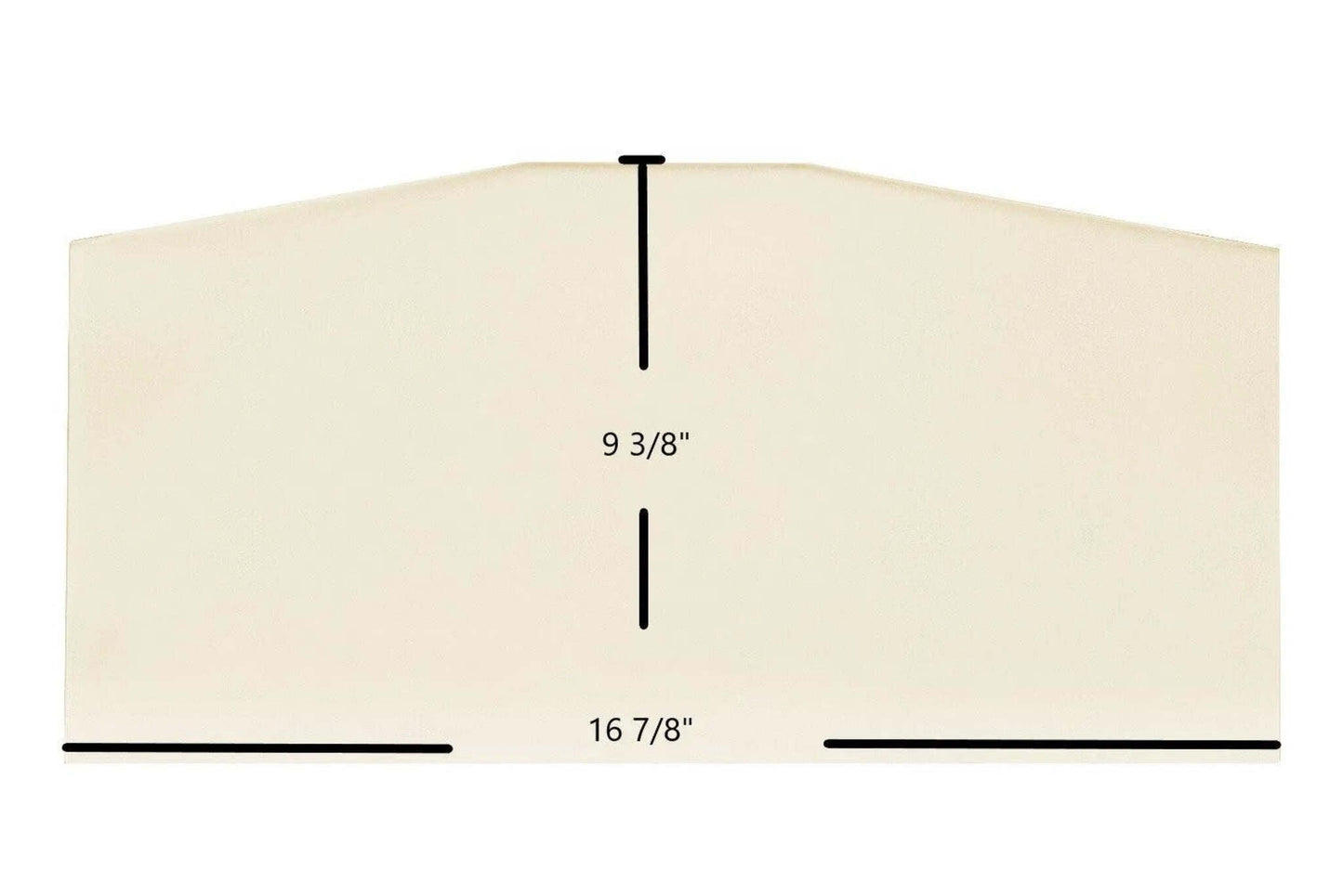 Ceramic Replacement Glass for Hutch Fireplace Insert Ceramic Glass Panel - 16 7/8" x 9 3/8"