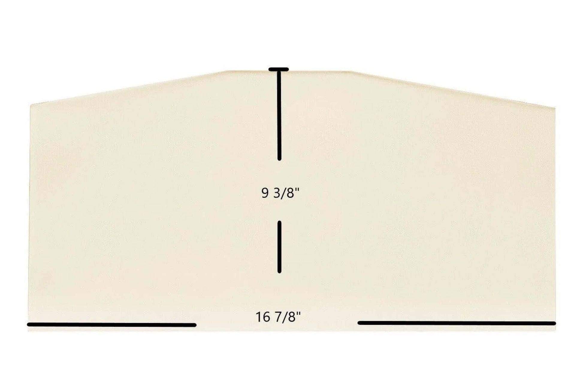 Ceramic Replacement Glass for Hutch Fireplace Insert Ceramic Glass Panel - 16 7/8" x 9 3/8"