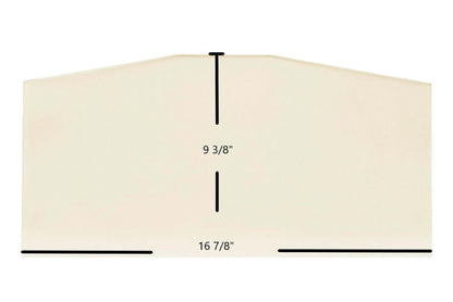 Ceramic Replacement Glass for Hutch Fireplace Insert Ceramic Glass Panel - 16 7/8" x 9 3/8"