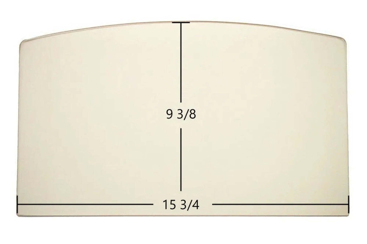 Ceramic Replacement Glass for IHP OEM Lennox Arched Ceramic Glass Panel - 15 3/4" x 9 3/8" Arched