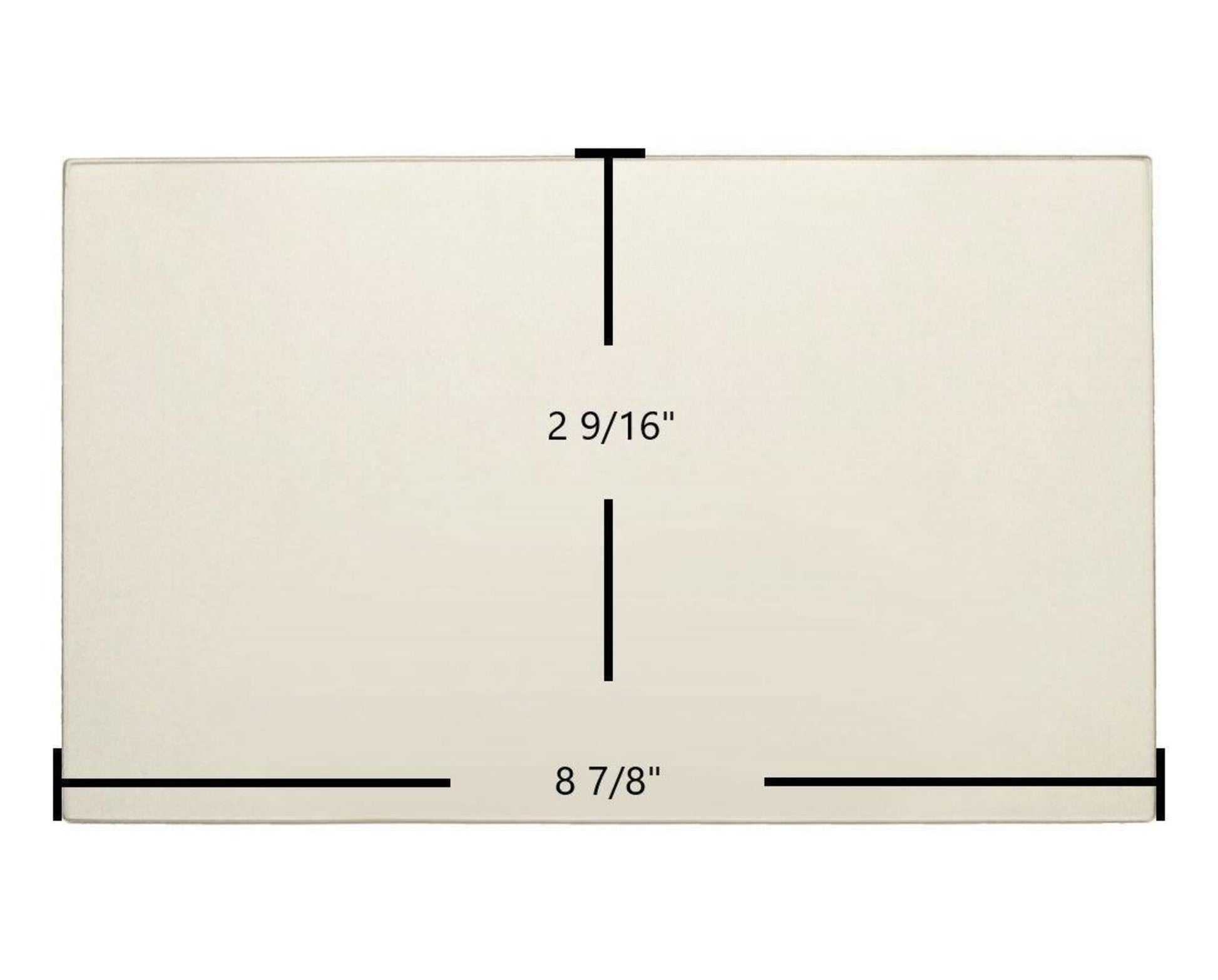 Ceramic Replacement Glass for Jamestown J1000, J2000 Side Glass - 8 7/8" x 2 9/16"