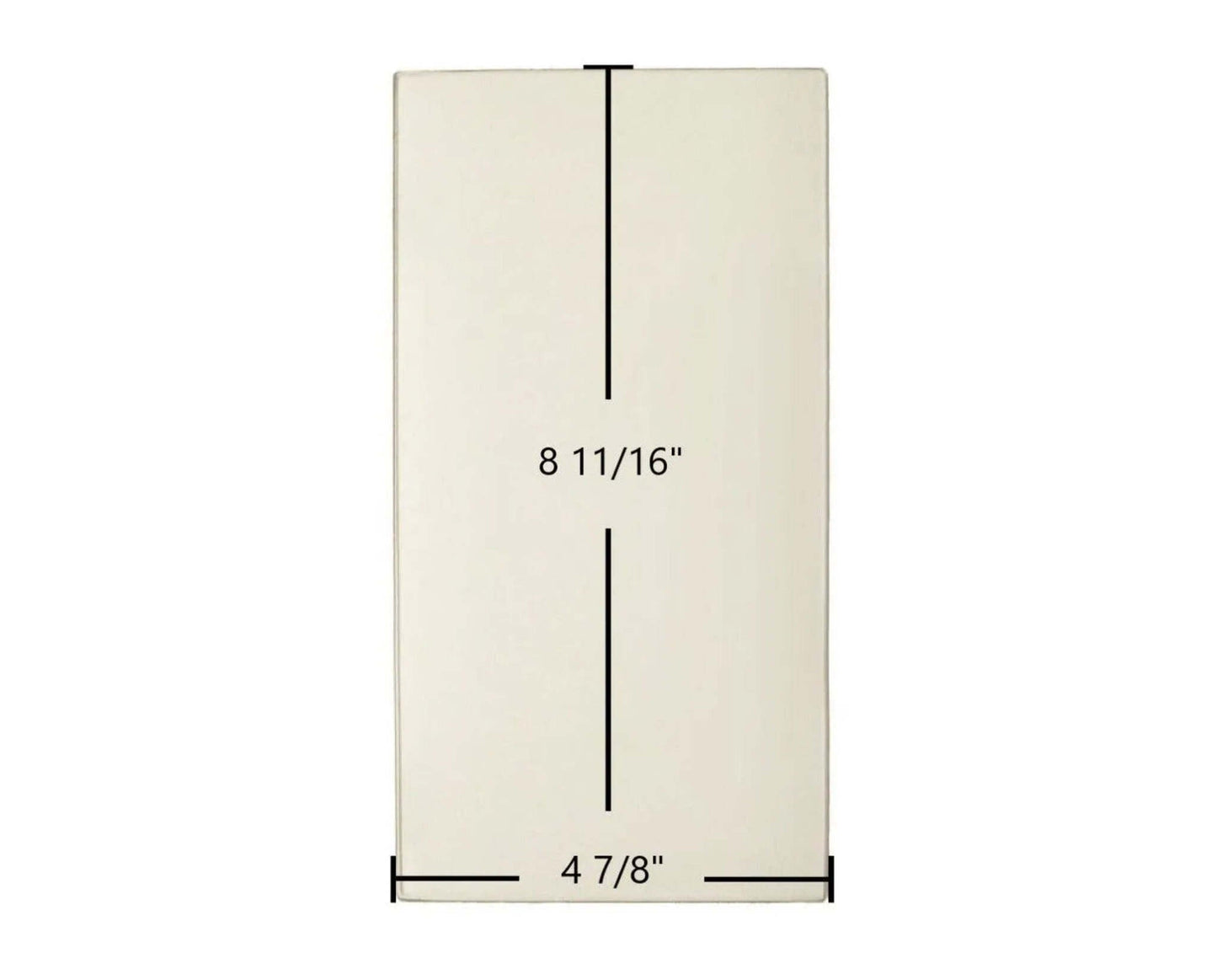 Ceramic Replacement Glass for Jotul I 80 Mini Classic Ceramic Glass Panel - 4 7/8" x 8 11/16"