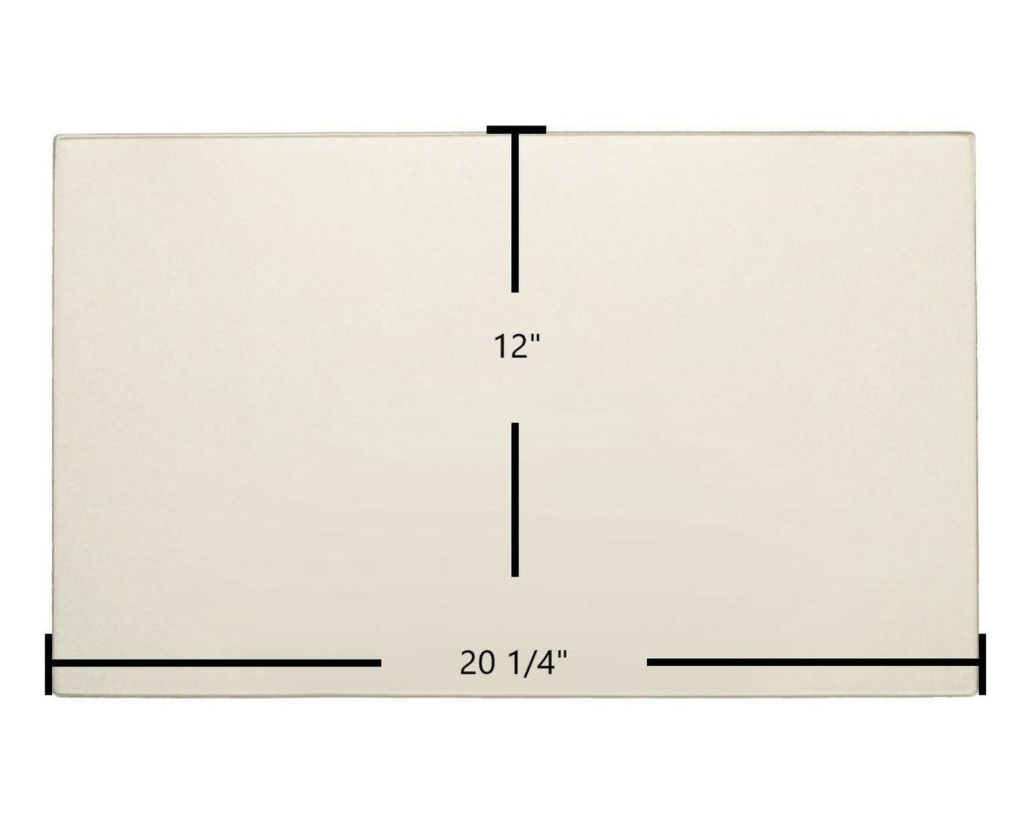 Ceramic Replacement Glass for Jotul J-100 Ceramic Glass Panel - 20 1/4" x 12"
